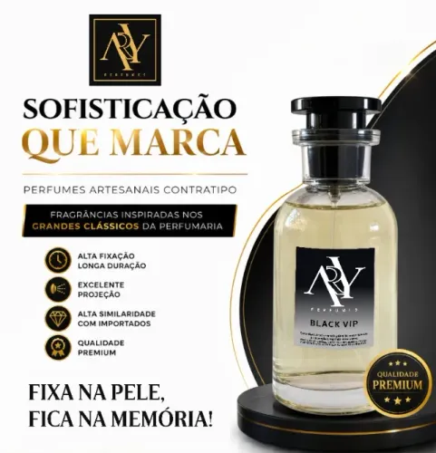 Perfume Black Vip, inspirado em grandes grifes