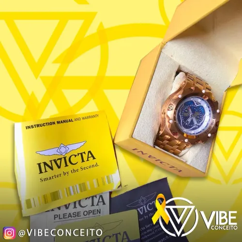 RELÓGIO INVICTA VENOM RESERVE 16805 - ORIGINAL - DOURADO