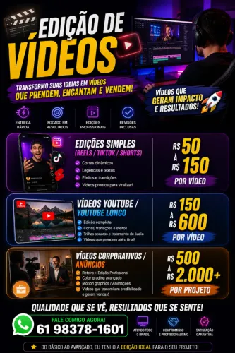 EDIÇÃO DE VÍDEO PROFISSIONAL QUE PRENDE E VENDE!