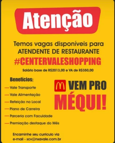 Entrevista mc Donalds São José dos Campos