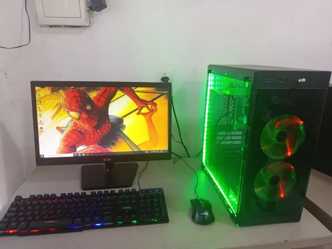 Computador completo core i5 8GB RAM HD 1 terá gabinete com fans RGB 