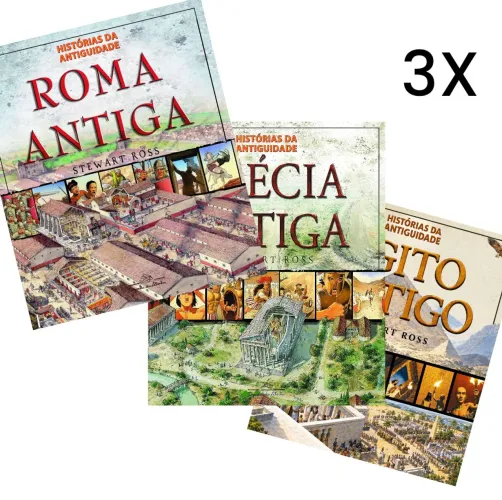 Coleção Histórias da Antiguidade - 3 Livros: Egito, Grécia e Roma Antiga