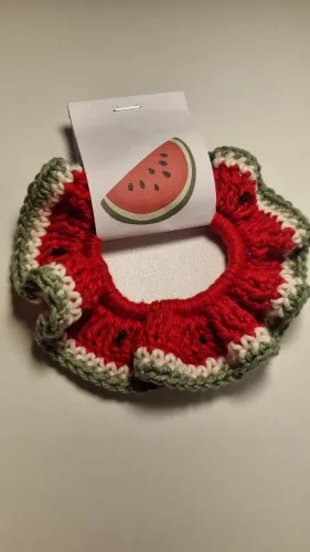 Xuxinha de cabelo de croche