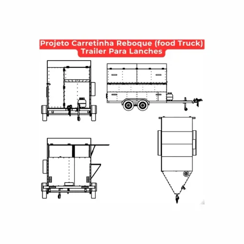 Carretinha Reboque Food Truck Trailer PROJETO