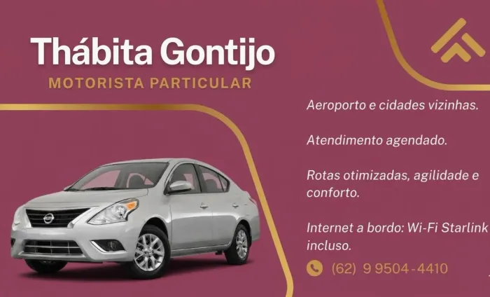 Motorista Particular Anápolis/Goiânia e região