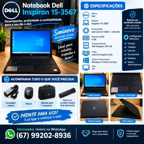 Notebook Dell semi novo