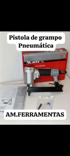 grampeador pneumático profissional com 5 mil grampos