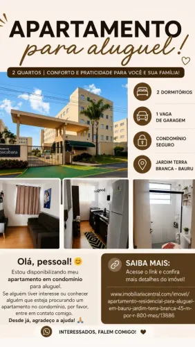 Apartamento 2 Quartos com Garagem - Jardim Terra Branca | Excelente Localização
