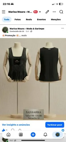 Blusa Regata tamanho G