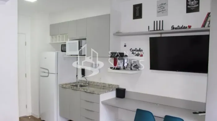 Studio em República com 22m²