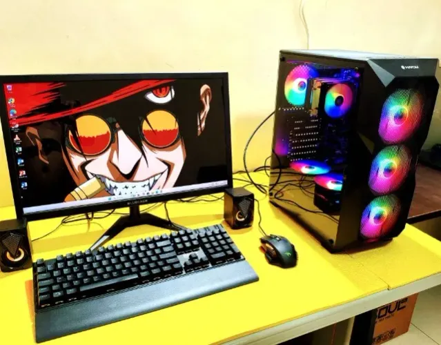 PC Gamer Ryzen 5 Pro 4650G Radeon Vega 7 16gb Memória Ssd 480gb Hd 1 Tera Tela 24