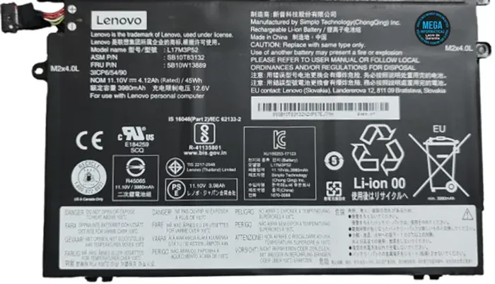 bateria original para notebook lenovo thinkpad E14 gen 1/ E480/ E490