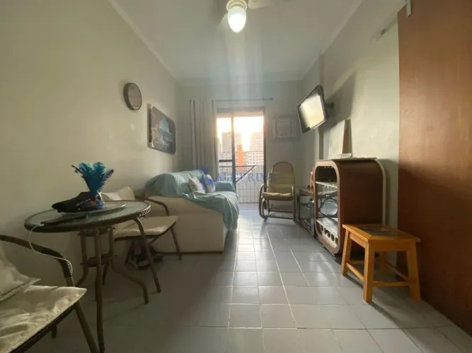 Apartamento com 1 dormitório 2 sacadas vista mar Canto do Forte PG