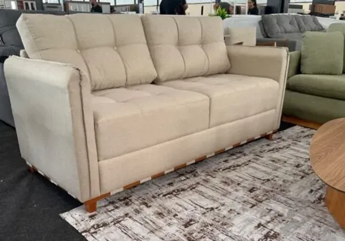 Sofá Living MJ141 1,80 m Linho  Novo!  Pronta Entrega!