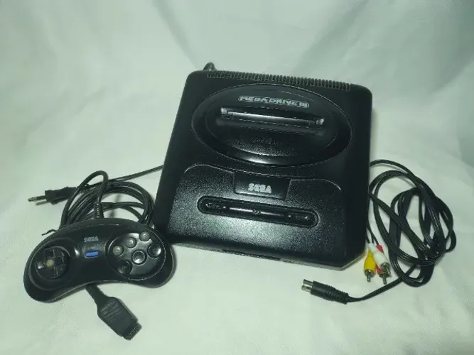 Sega Mega Drive Iii Com Controle,cabos + 10 Jogos Na Memoria