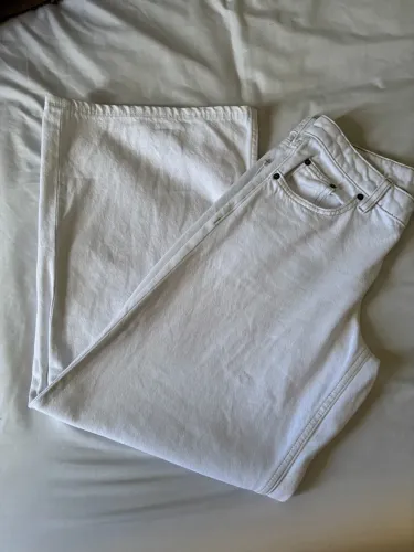 Wide leg cintura baixa tamanho 36 Cotton on branca