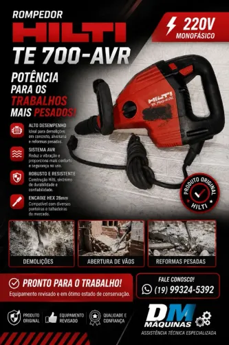ROMPEDOR HILTI TE-700 AVR / 220 VOLTS /