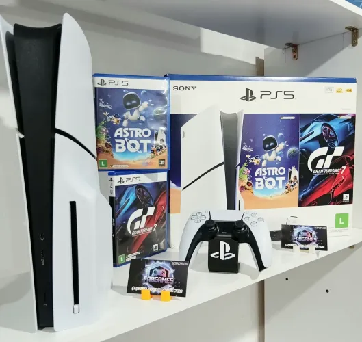 Playstation 5 SLIM 1TB com leitor. Garantia 3 meses aqui na LOJA FABGAMES.