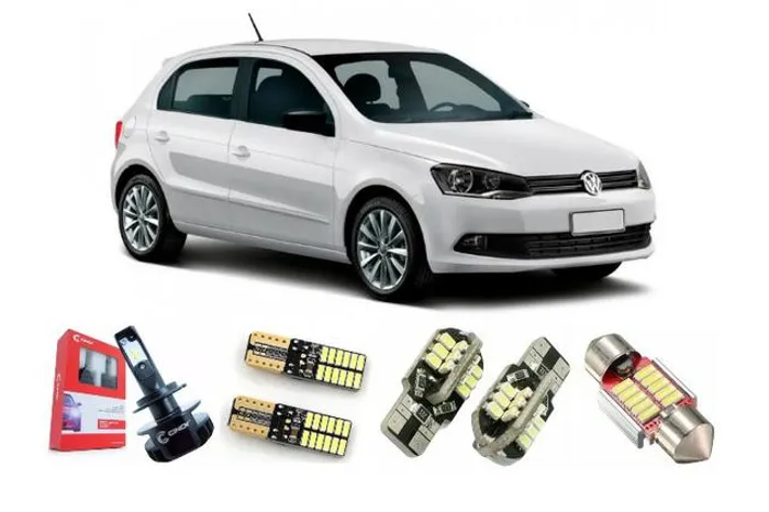 Kit Lâmpadas Led Premium Completo Volkswagen Gol G6