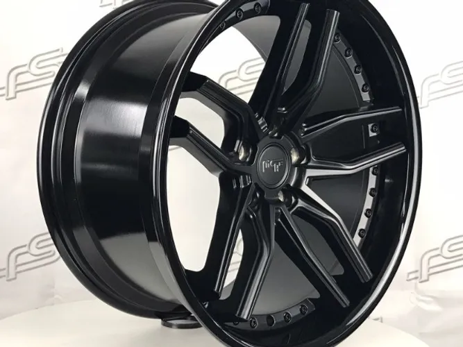 Rodas Niche Metheus Preto Semi-Brilho C/ Borda 5x120 - 20x9 e 20x10,5 aro 20 duas talas