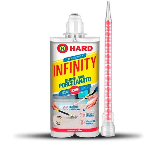 Rejunte Infinity Porcelanato Impermeável Branco Perola 400ml Hard