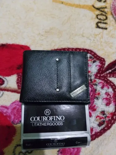 Carteira Couro Fino Masculina Cor Preta