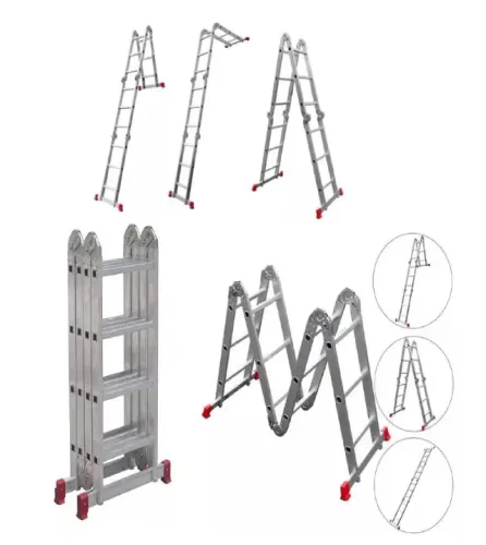 Escada Articulada Alumínio 8 Em 1 Multifuncional Worker 3x4