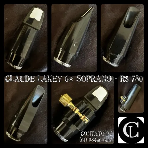 Boquilha para Sax Soprano Claude Lakey COMPLETA