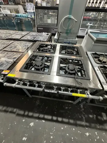 Fogão industrial gás maxi 4 bocas duplas inox Venâncio 