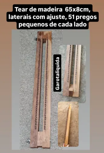 Tear de Madeira para Tecelagem Manual