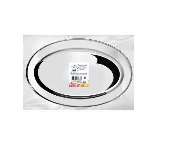 Travessa Oval Em Aço Inox 30 Cm Linha Classic