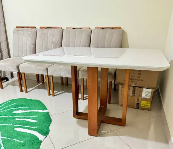Mesa 4 cadeiras laqueada Rio decor