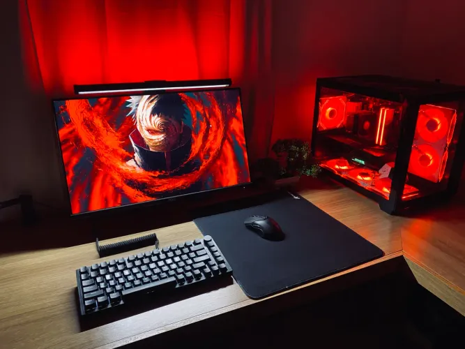 Setup Gamer RX 7600, 32GB, NVMe 1TB + Monitor 180Hz e Periféricos