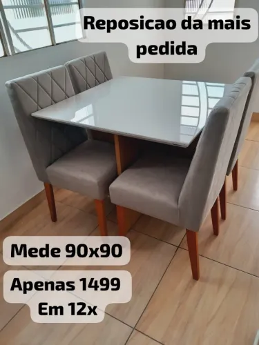 mesa de 4 lugares- entrega gratuita