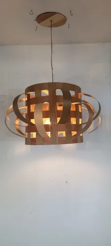 Super promoção luminária lanterna em madeira trançada medidas 038cm de diâmetro 020cm 