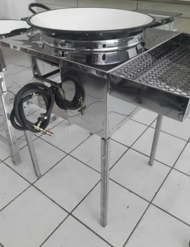 Fritadeira Grande Profissional Nova Completa de aço inox