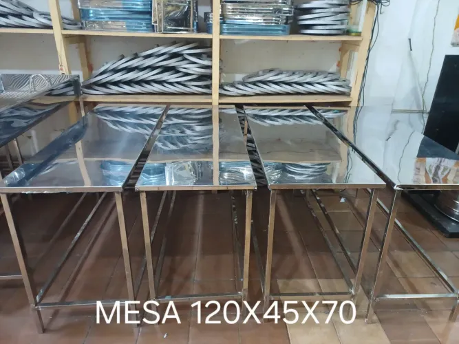 Mesa em Aço Inox 120x45x70 para Comércio