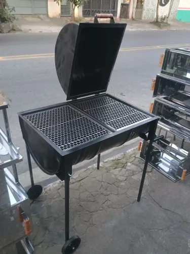 Churrasqueira de Tambor 2 em 1 desmontável