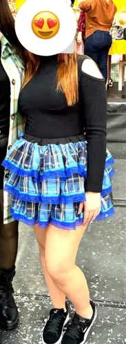 Saia azul xadrez rodada/ saia para carnaval