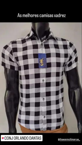 Camisa Xadrez Black & White
