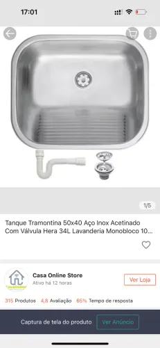 Tanque para lavanderia 