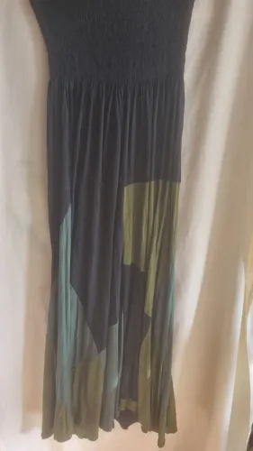 Vestido de malha longo preto G 