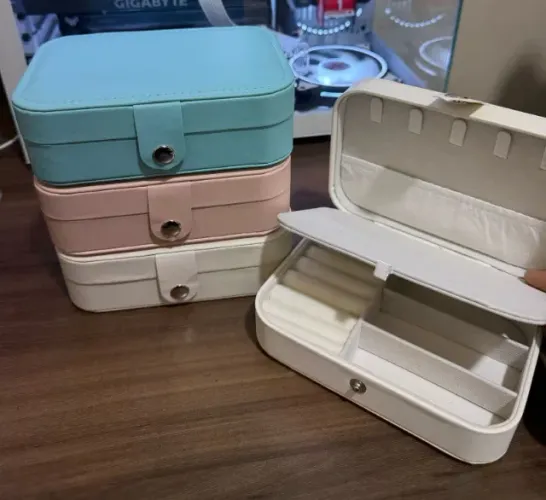 Porta Joia medidas 16 x 11 x 6 cm sem personalização, oferecemos opções personalizadas