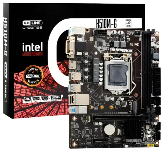 Placa Mae Intel 1200 2xddr4 Hdmi/vga 11° Geração Goline