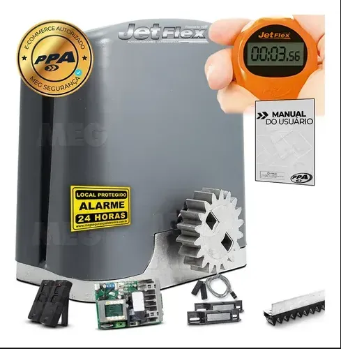Motor de Portão PPA JetFlex 4 Segundos 500Kg Kit completo 