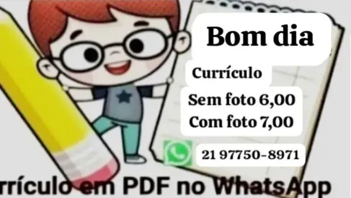 Currículo em PDF no WhatsApp - 5,00