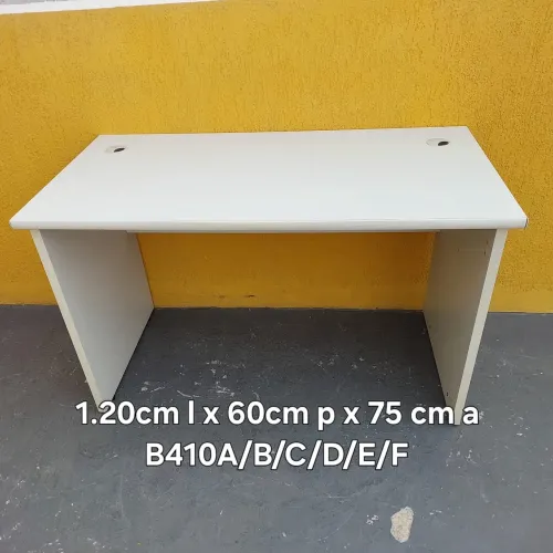 Mesa escritório reta 1.20x60cm-branca