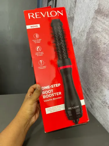 Escova Alisadora Elétrica Revlon Root Booster Preto