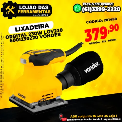 Lixadeira Orbital 230w LOV230 6001230220 Vonder