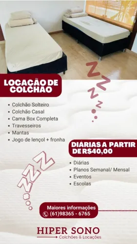 LOCAÇÃO DE COLCHÃO em Brasília